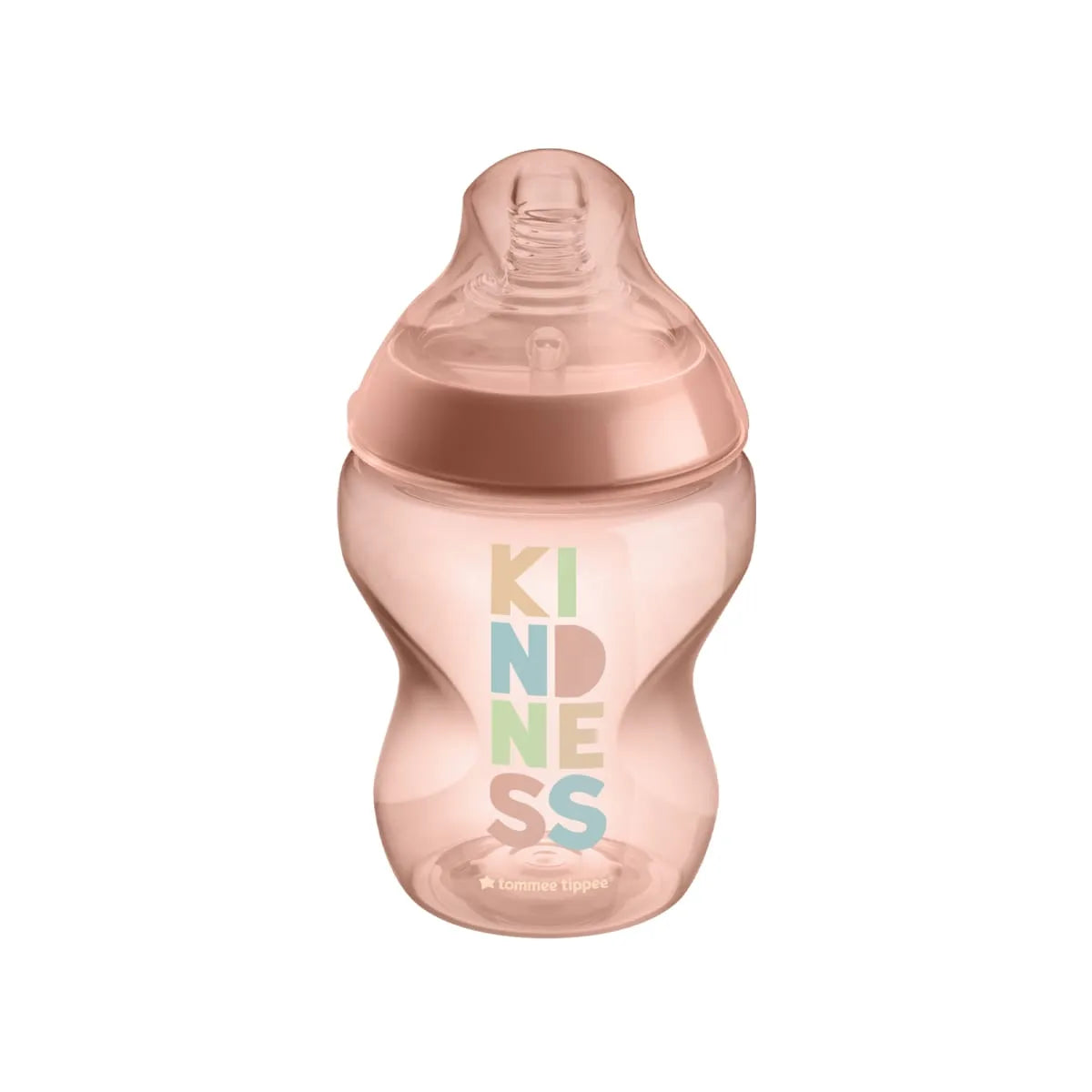 MAMADERA FLUJO LENTO 260ML CLOSER TO NATURE KINDNESS 0 MESES+ ROSADO - Tommee Tippee