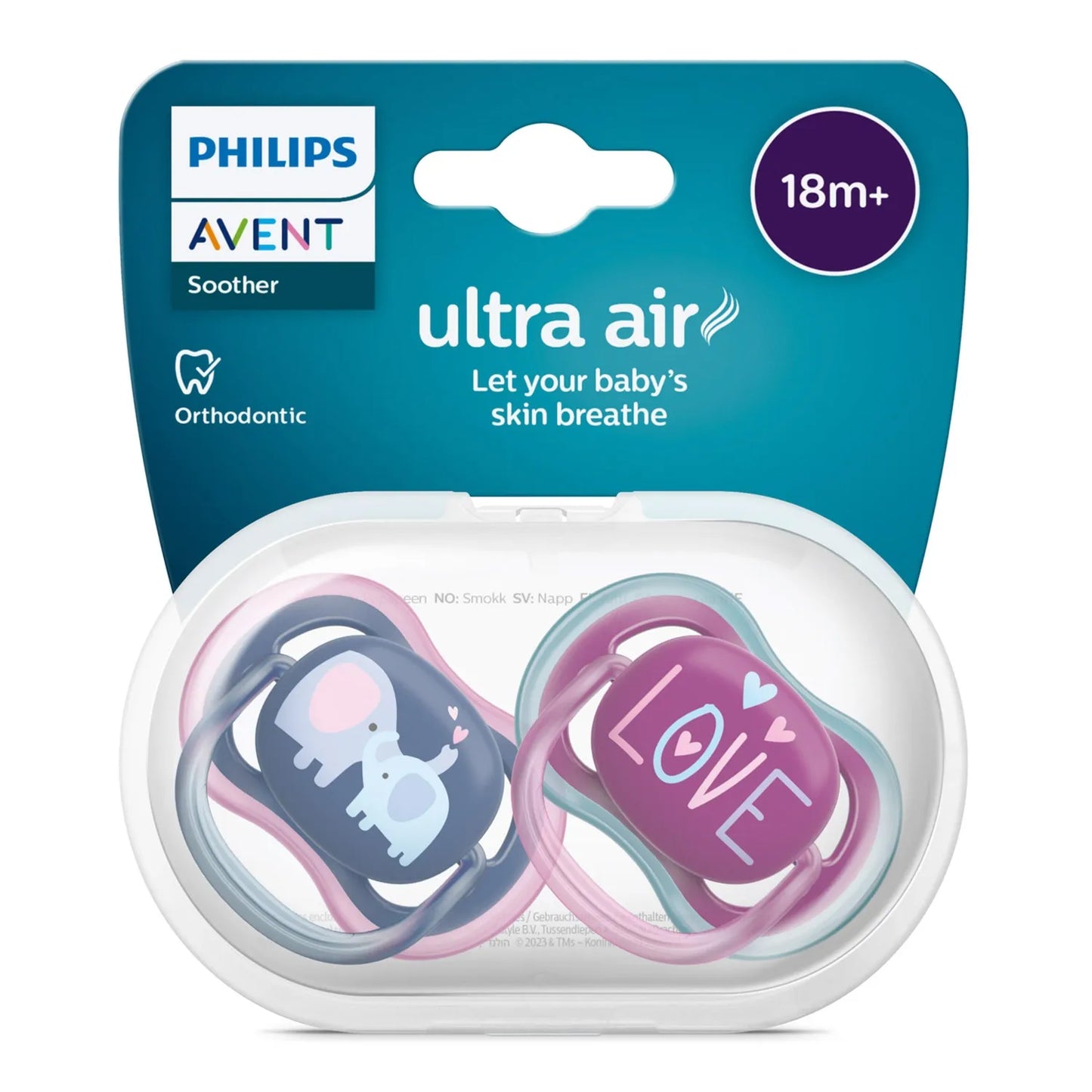 Set 2 chupetes ultra air 18m+ - Avent